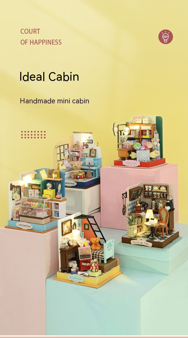 Hongda S230 Mini DIY House Kits: Coffee, Bedroom, Music & More