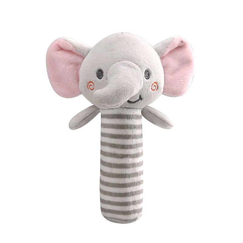 Plush Animal Stick Rattle for Babies - Elephant Dog Rabbit Deer