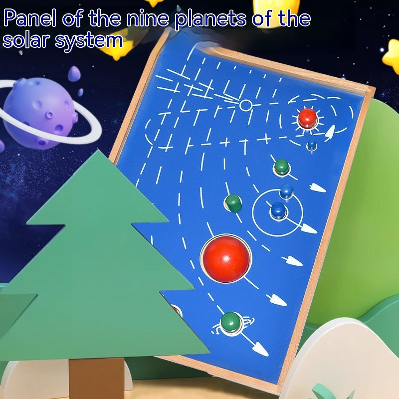 Montessori Solar System Wooden Board for Kids – 9 Planets or 8 Planets