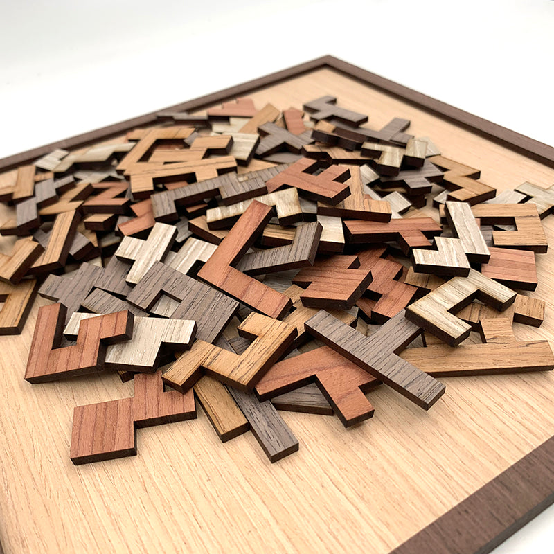 Super Tetris Wooden Pentomino Puzzle for Adults - Expert Level
