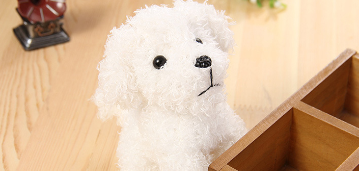 Mini Teddy Dog Plush Keychain Pendant, 10 cm