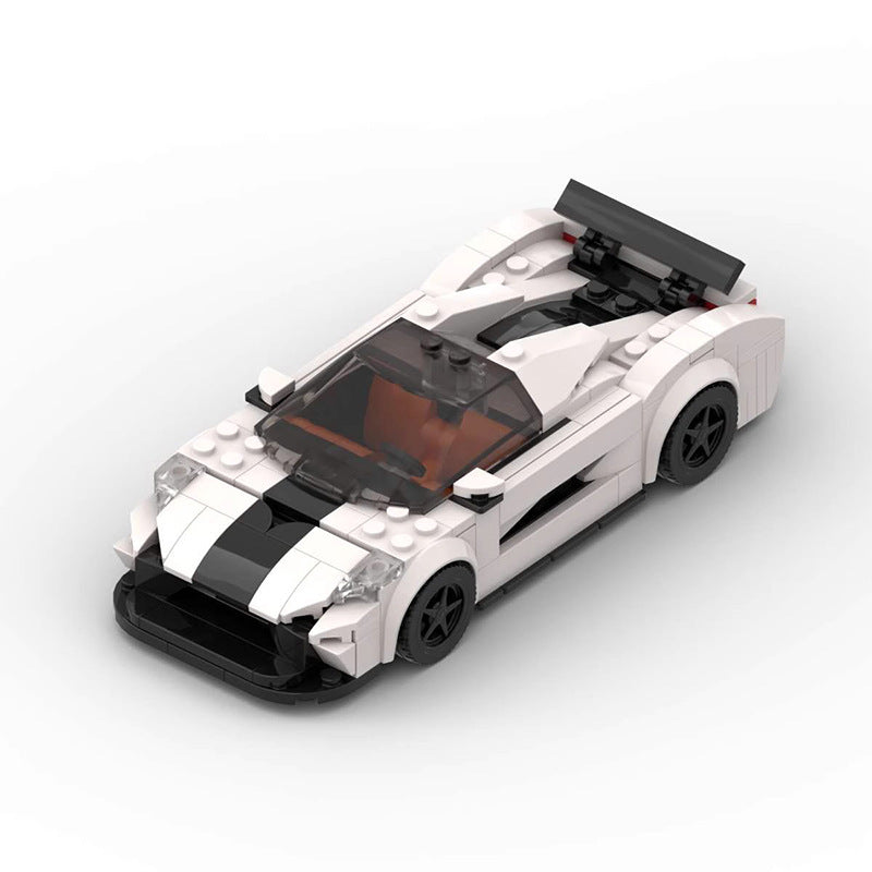 Regera-Style White Hypercar MOC Building Blocks Model (262 pcs, 8-Stud)