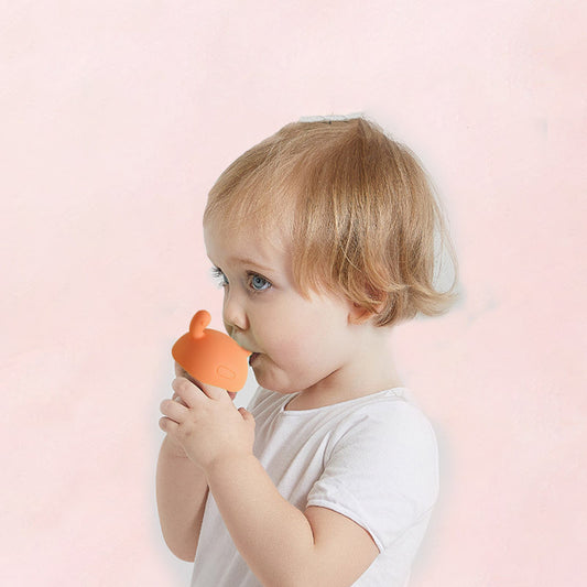 Mushroom Silicone Baby Teether with Suction Base