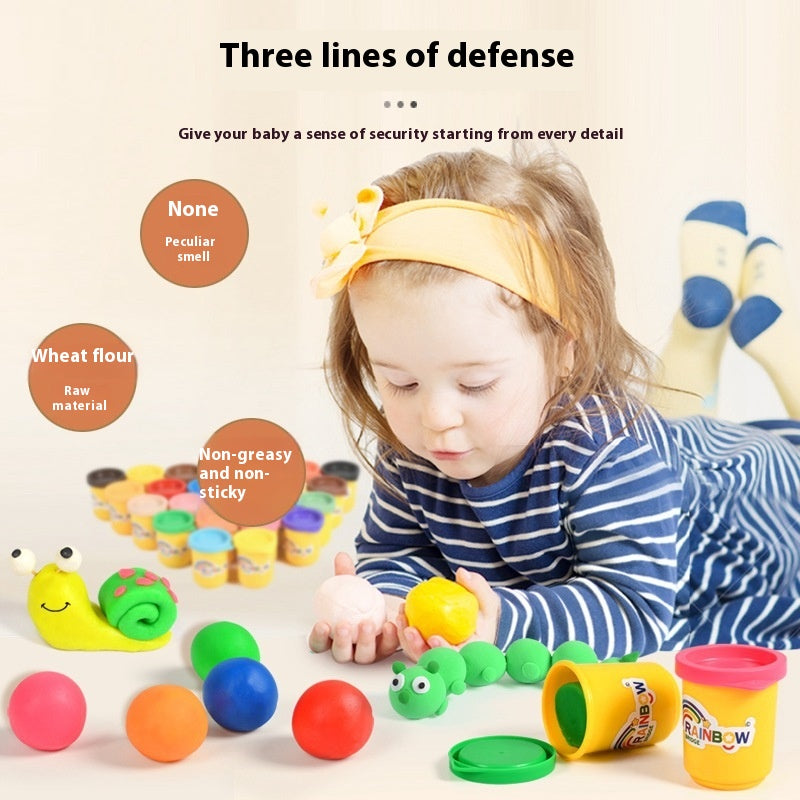 1200g Canned Colored Clay Supplement Wheat Meal Flour Handmade Plasticene Clay