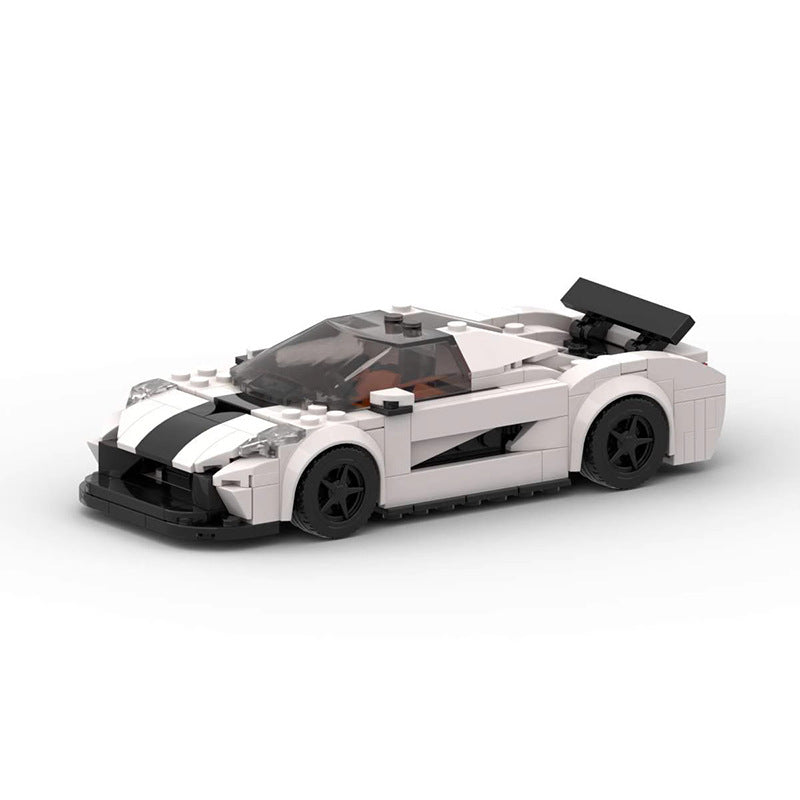 Regera-Style White Hypercar MOC Building Blocks Model (262 pcs, 8-Stud)