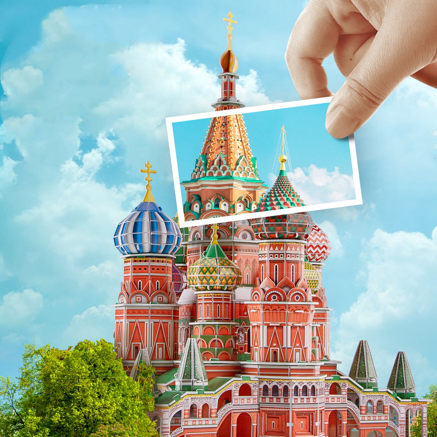 3D Paper Puzzle – Saint Basil’s Cathedral (LED Edition) – DIY Model Kit