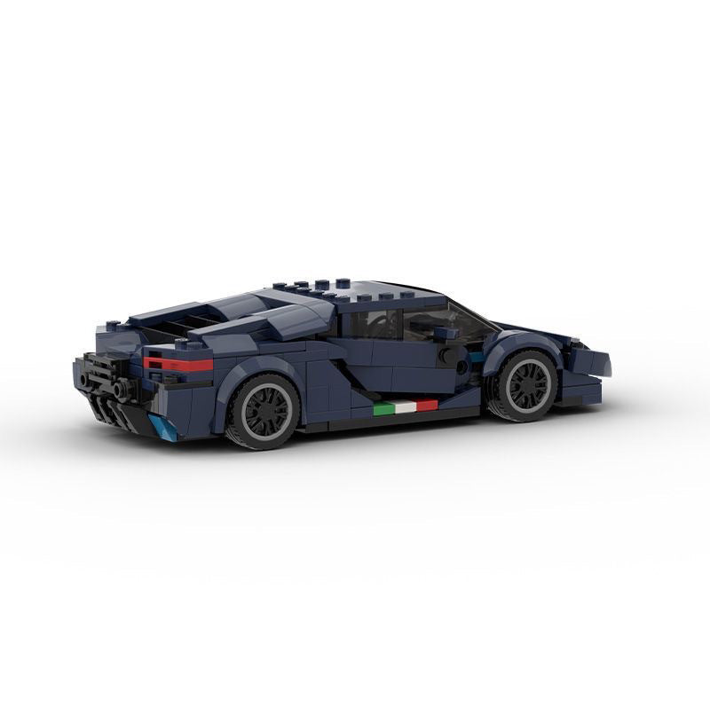GT Supercar-Style Sports Car Building Blocks, 360 pcs (Navy Blue)