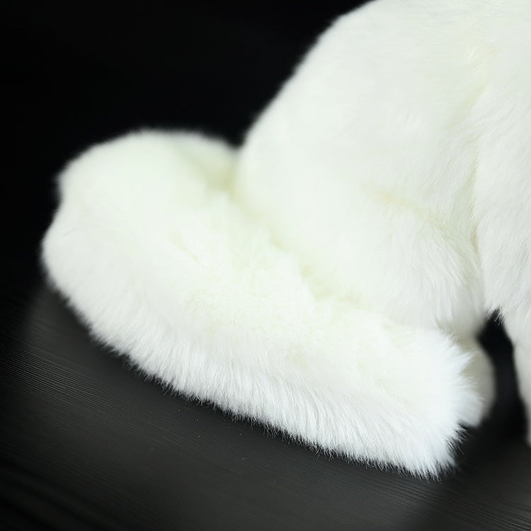 Realistic white Arctic Fox Plush Toy – 27 cm Soft Cuddle Buddy