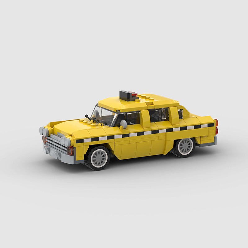 Yellow Taxi 8-Stud Building Blocks (17×6.7×6.5 cm)
