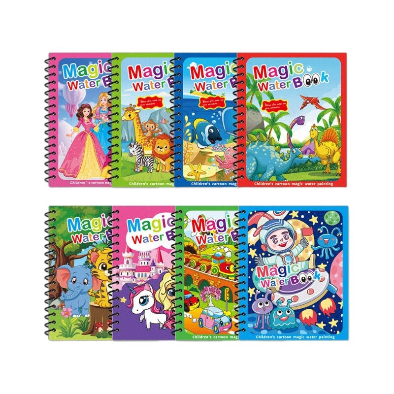 Magic Water Coloring Books (5-Pack) with Refillable Pen