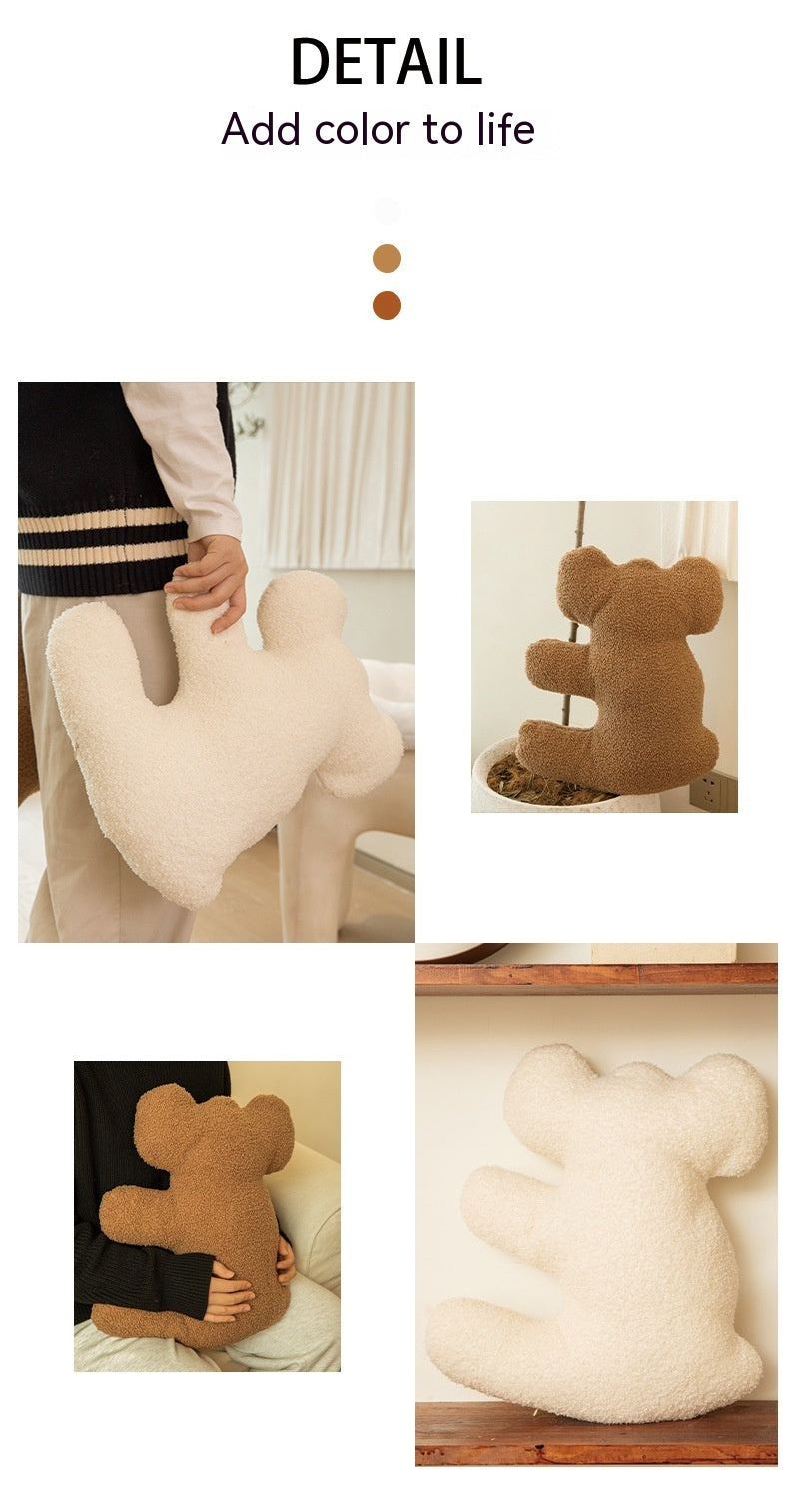 Koala Teddy Plush Cushion Pillow for Sofa and Bed, 38×46 cm
