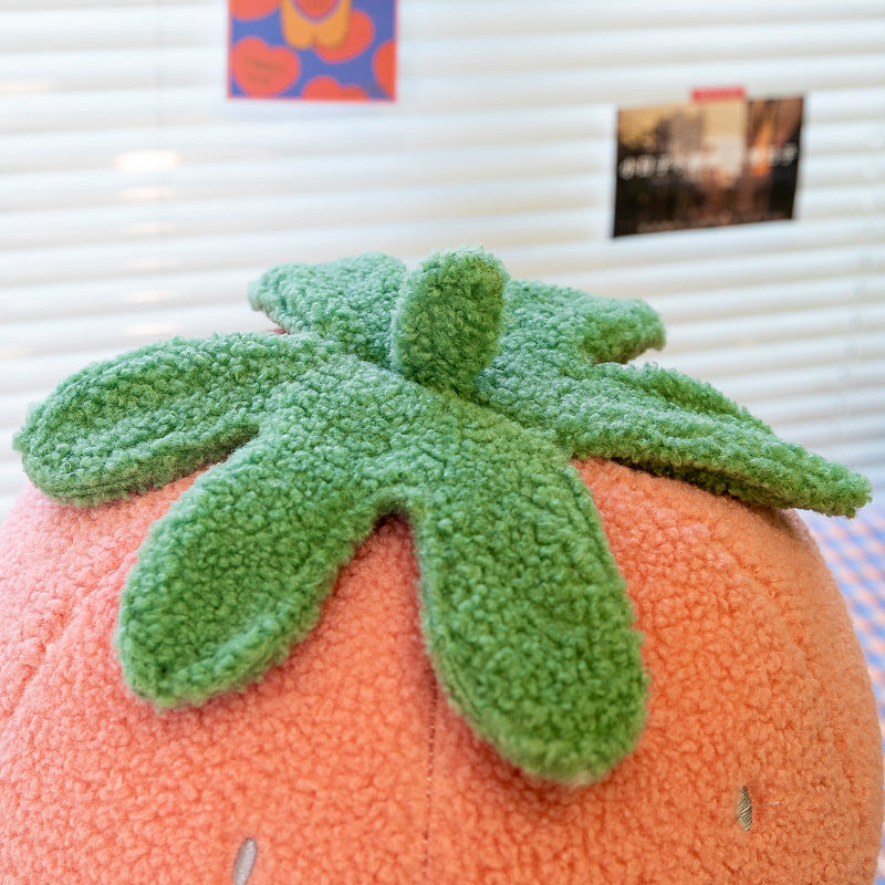Fruit Plush Pillow – Pineapple 55 cm, Strawberry 50 cm, Orange 40 cm