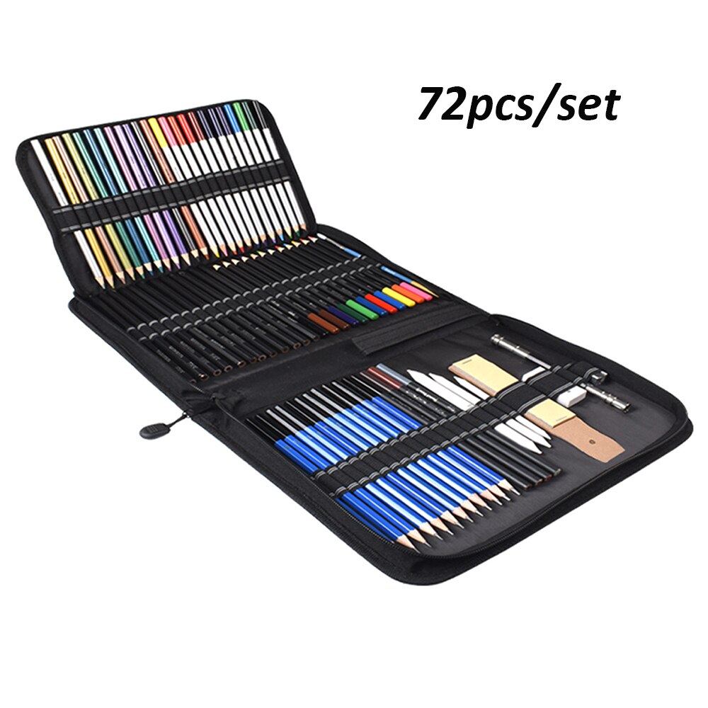 72-Piece Sketch & Charcoal Drawing Kit with Case