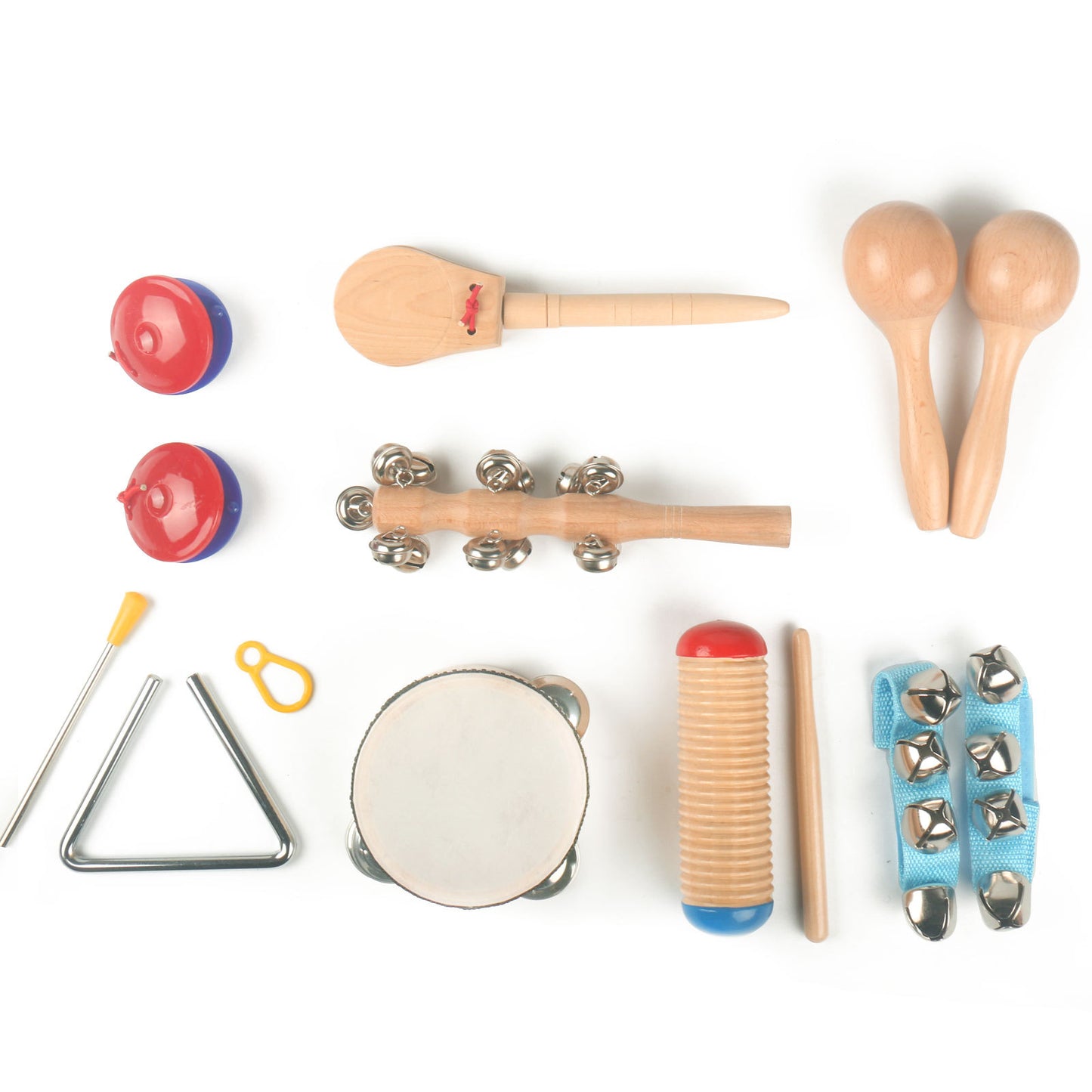 Wooden Kids Percussion Instrument Set – 8 to 13 Piece Classroom Kit