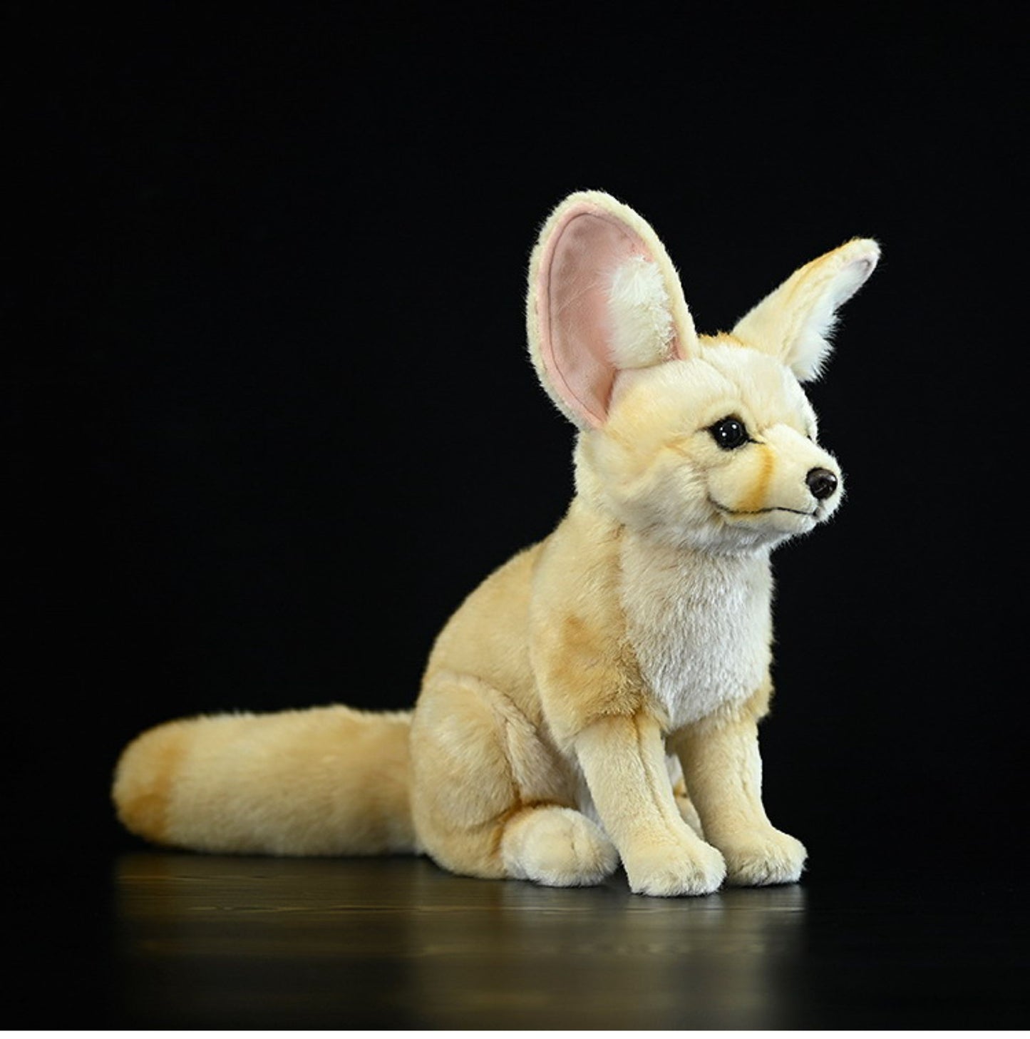 Realistic Wide-Eared Fox Plush Toy – 26 cm Lifelike Desert Fox