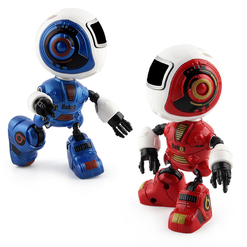Smart Mini Talking Alloy Robot with Lights & Music (12 cm)