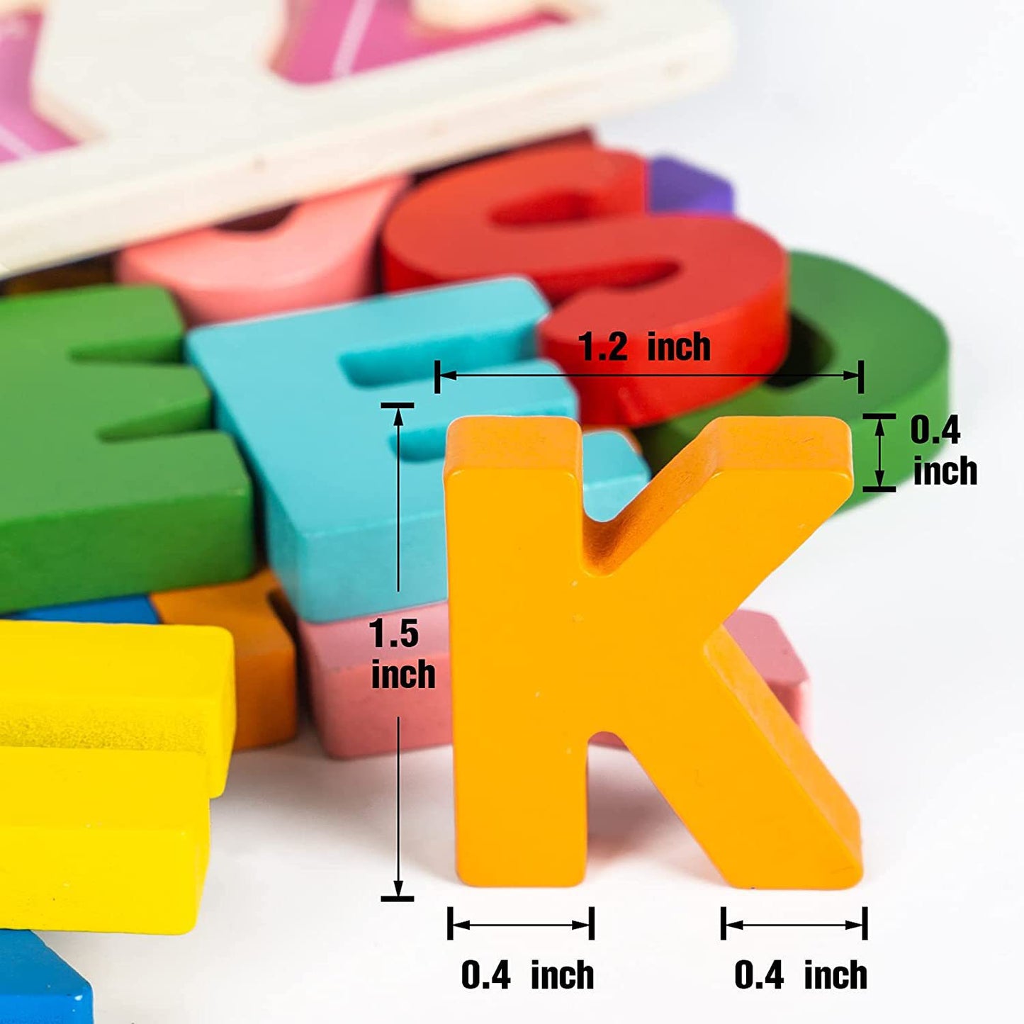 Wooden Alphabet & Numbers Learning Pieces – No Board (4 Variants)