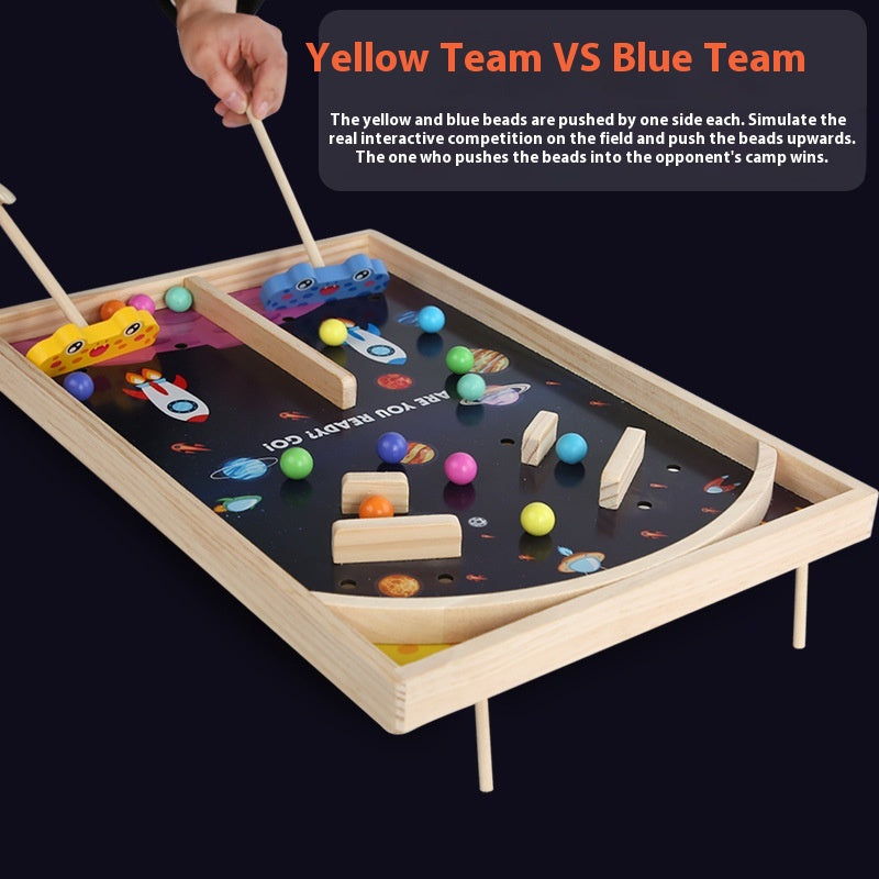 2-Player Wooden Space Battle Board Game for Kids