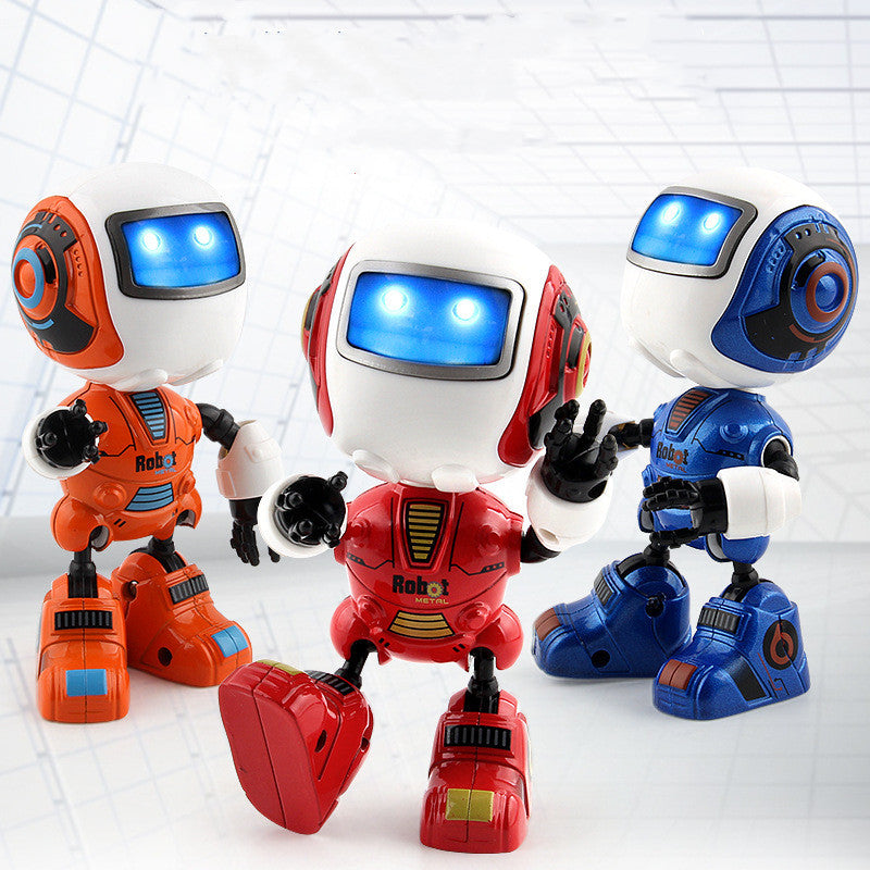 Smart Mini Talking Alloy Robot with Lights & Music (12 cm)