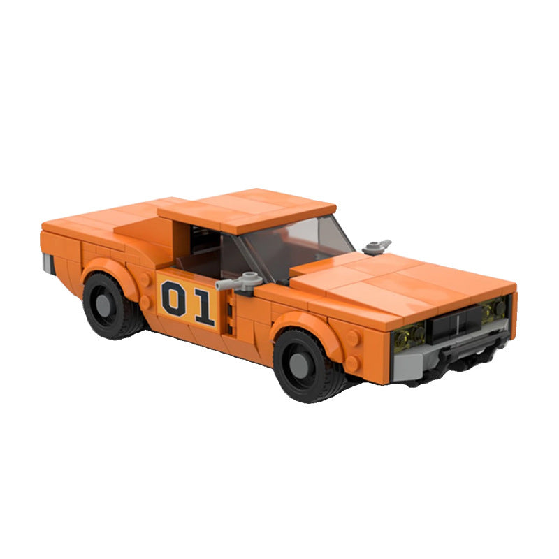 8-Stud Orange 01 Street Racer Building Blocks Set (326 pcs)