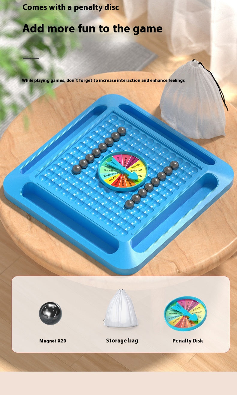 Magnetic Battle Board Game with Penalty Spinner for Kids & Family