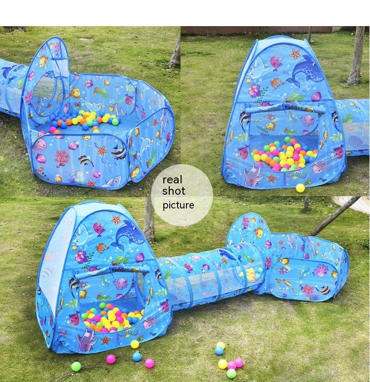 Underwater World 3-in-1 Kids Play Tent, Tunnel and Ball Pool