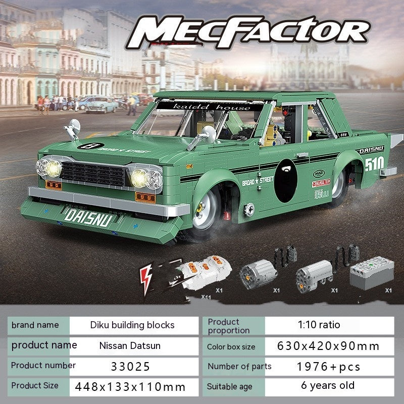 Datsun 510 Green Magic Run Brick Car 1:10 Scale (Static or RC)