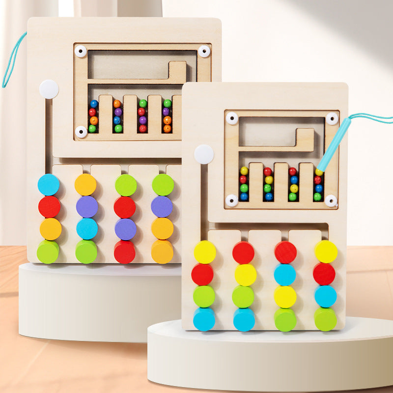 Ball Movement Game – Wooden Color Sorting & Magnetic Maze