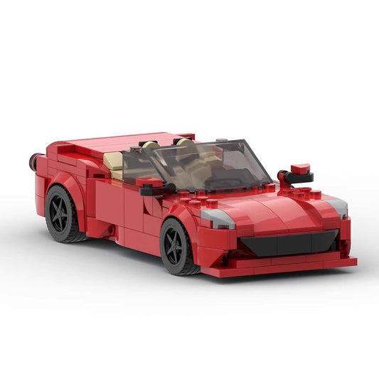 Red Convertible Sports Car MOC Building Blocks Model - 256 pcs
