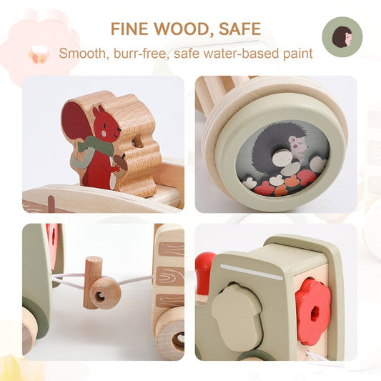 Wooden Early Education Train – Multi-Functional Shape Recognition Toy Set