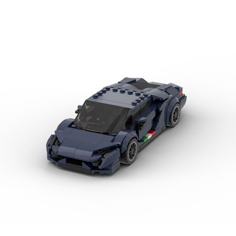 GT Supercar-Style Sports Car Building Blocks, 360 pcs (Navy Blue)