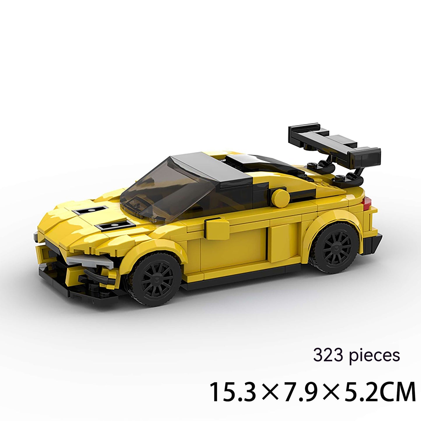 Yellow Track Racer Building Blocks, 323 pcs (15.3 × 7.9 × 5.2 cm)