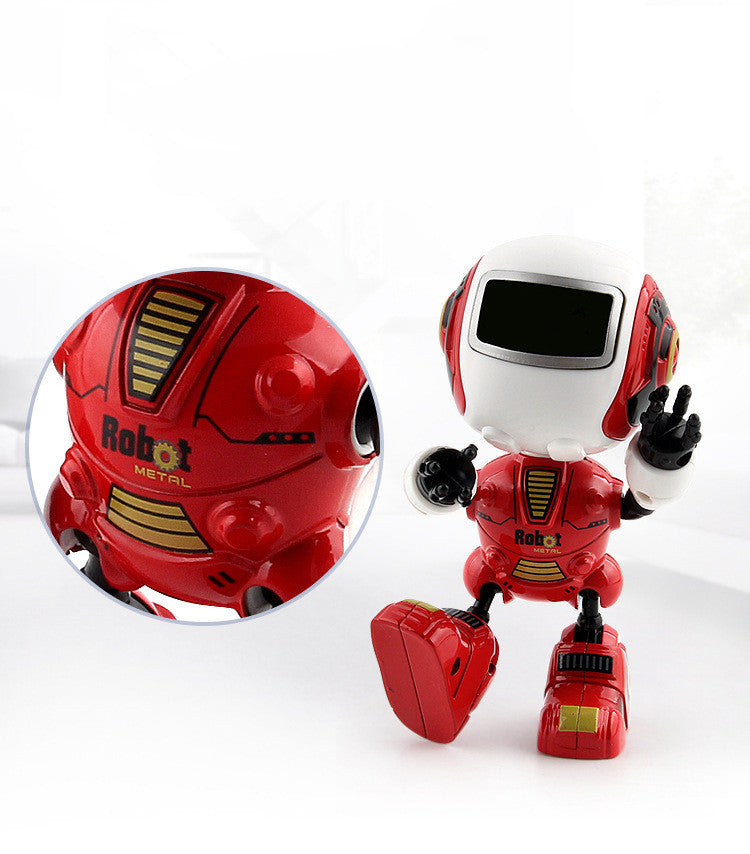 Smart Mini Talking Alloy Robot with Lights & Music (12 cm)