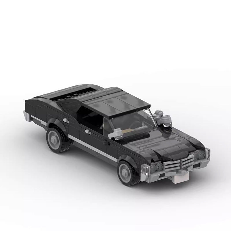 Black Muscle Coupe Building Blocks, 370 pcs (19.6 × 7.8 × 5.9 cm)