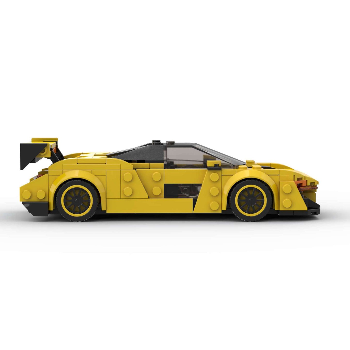 Yellow Track Supercar 8-Stud Building Blocks (16.8×7.3×4.4 cm)