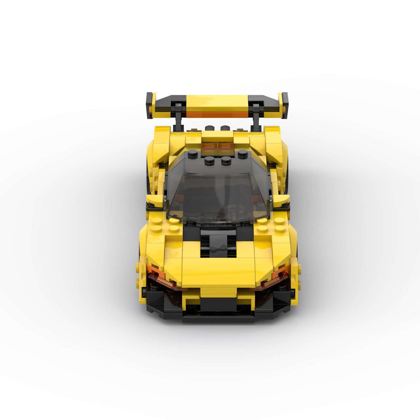 Yellow Track Supercar 8-Stud Building Blocks (16.8×7.3×4.4 cm)