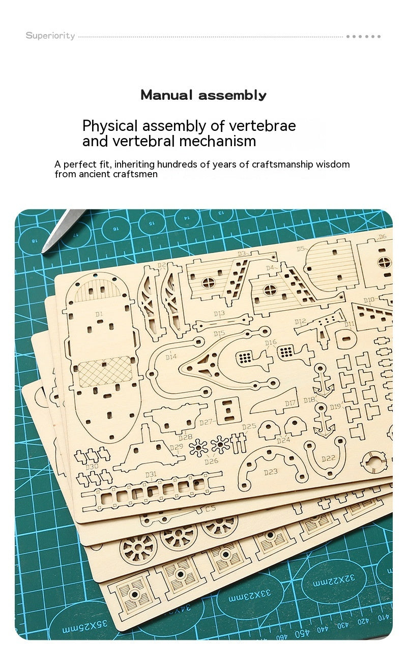 3D Wooden Puzzle - Airship - DIY Model Kit