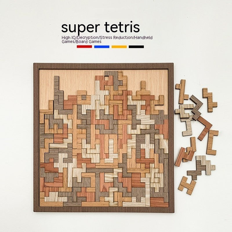 Super Tetris Wooden Pentomino Puzzle for Adults - Expert Level