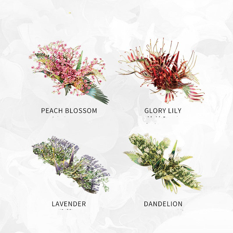 Flower Crane 3D Metal Puzzle with LED – 4 Styles