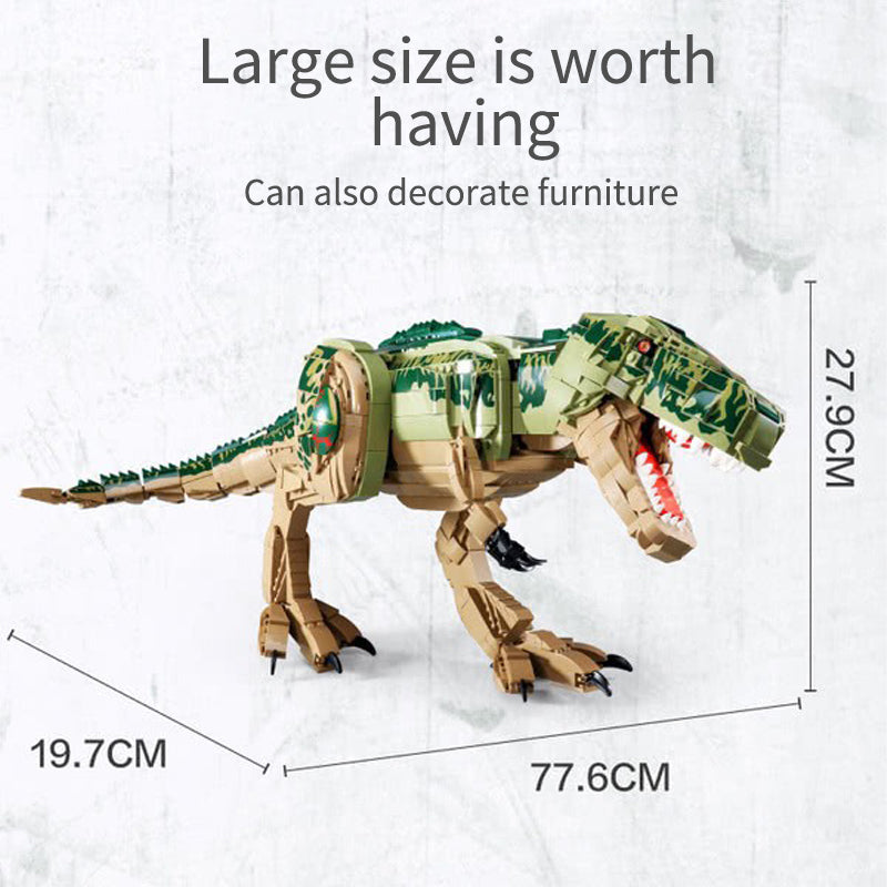 Jurassic T-Rex Building Bricks Model, 77.6 cm (Poseable)