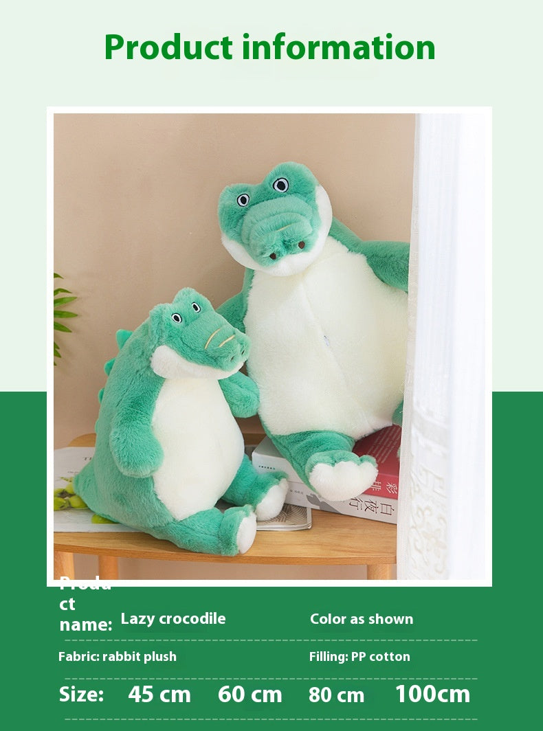 Lazy Crocodile Plush Pillow - Giant Huggable Toy (45/60/80/100 cm)