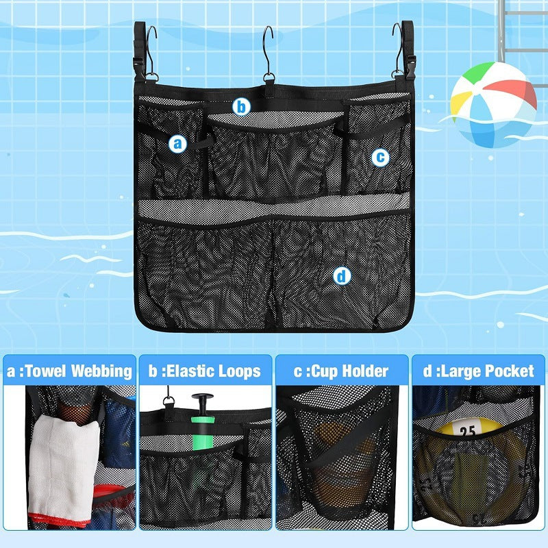 Poolside Mesh Storage Bag – Large Capacity Hanging Organizer