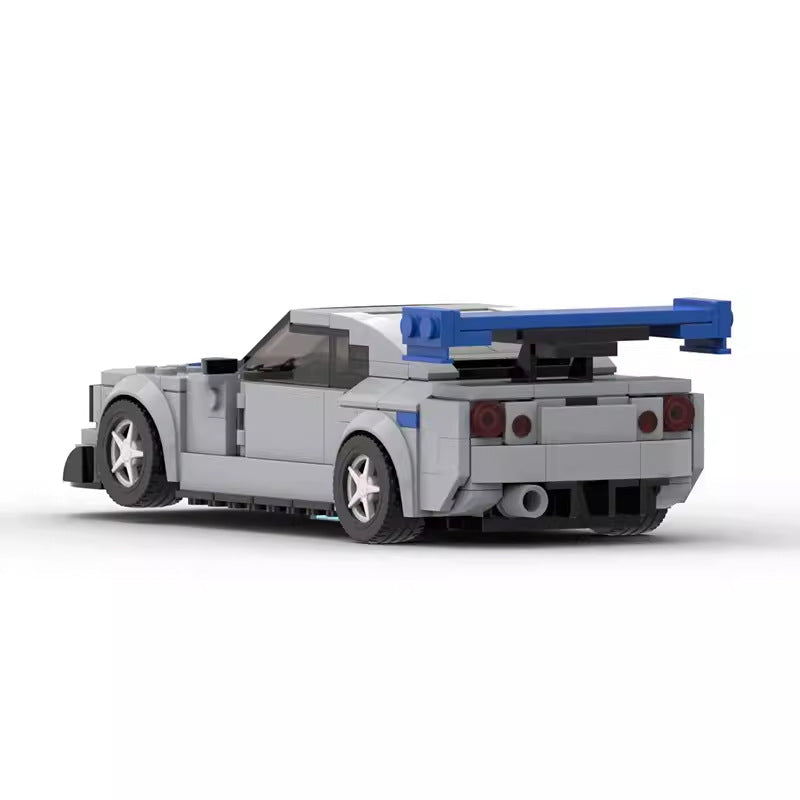 Skyline R34-Style Street Racer Building Blocks