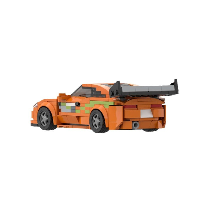 MK4 Supra-Style Speed Series Sports Car Building Blocks, Orange or Black