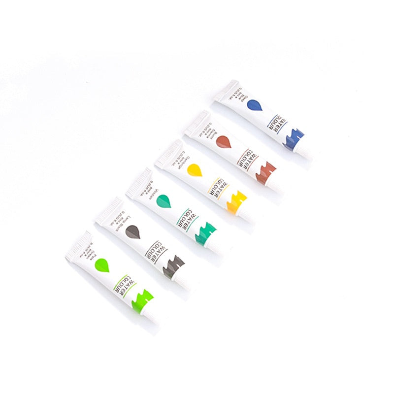 6ml Watercolor Paint Tubes Set of 6 for Kids and Beginners