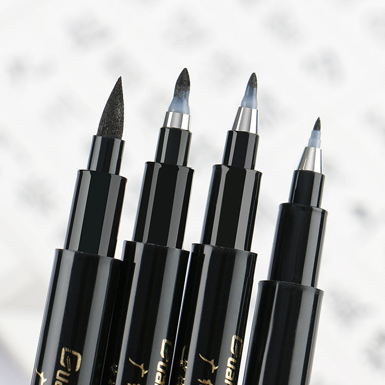 Guangna Calligraphy Brush Pen Set 6 Pack Refillable Black