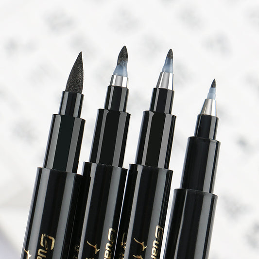 Guangna Calligraphy Brush Pen Set 6 Pack Refillable Black