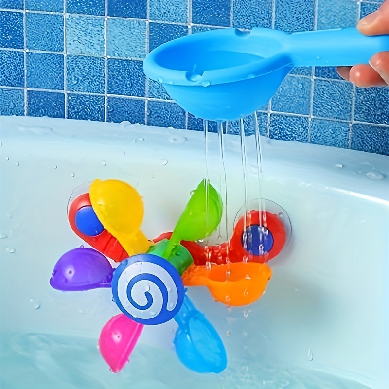 Fun Bathtub Windmill Toy with Cups for Toddlers 18 Months+