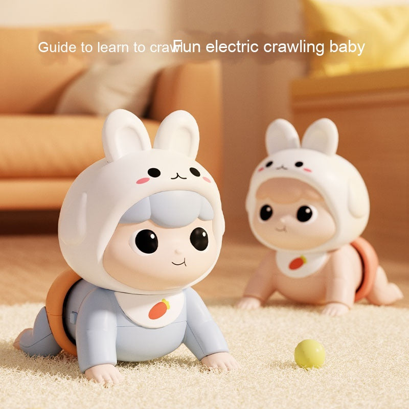 Rabbit Crawling Electric Toy for Babies (Blue or Pink)