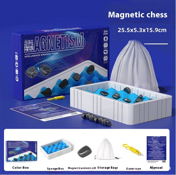 Magnetic Effect Chess Strategy Game (Rope or Sponge Board)